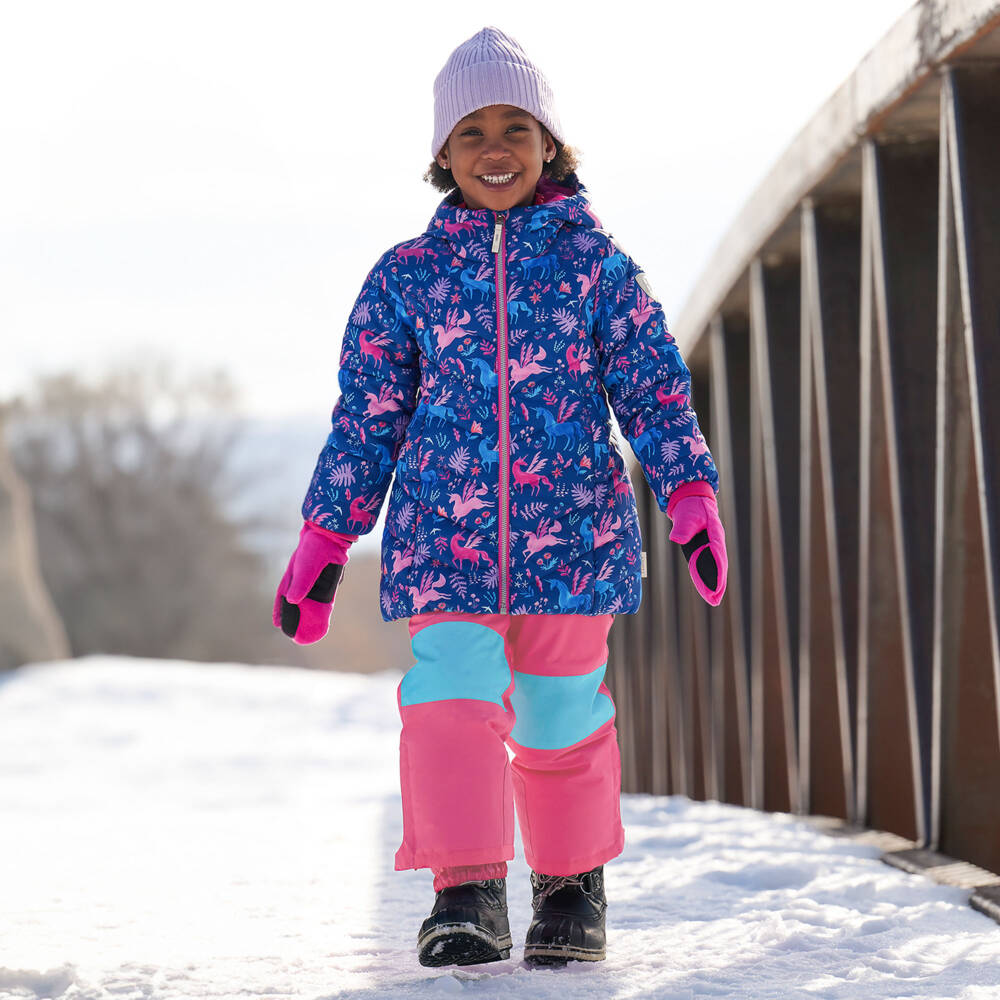 Hatley- Girls Fuchsia Pink Ski Salopettes | Childrensalon Outlet