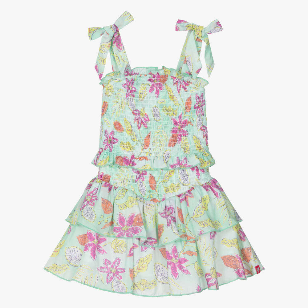 Hatley-Girls Green Floral Patterned Dress | Childrensalon Outlet