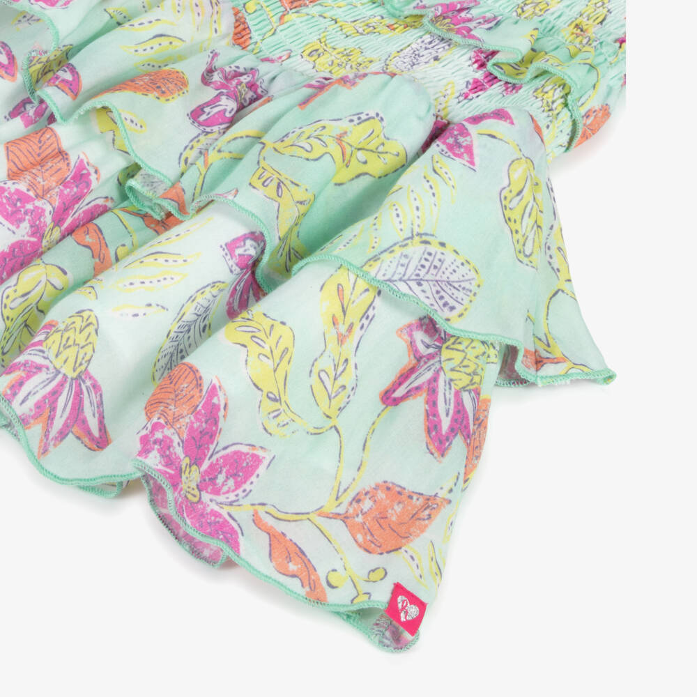 Hatley-Girls Green Floral Patterned Dress | Childrensalon Outlet