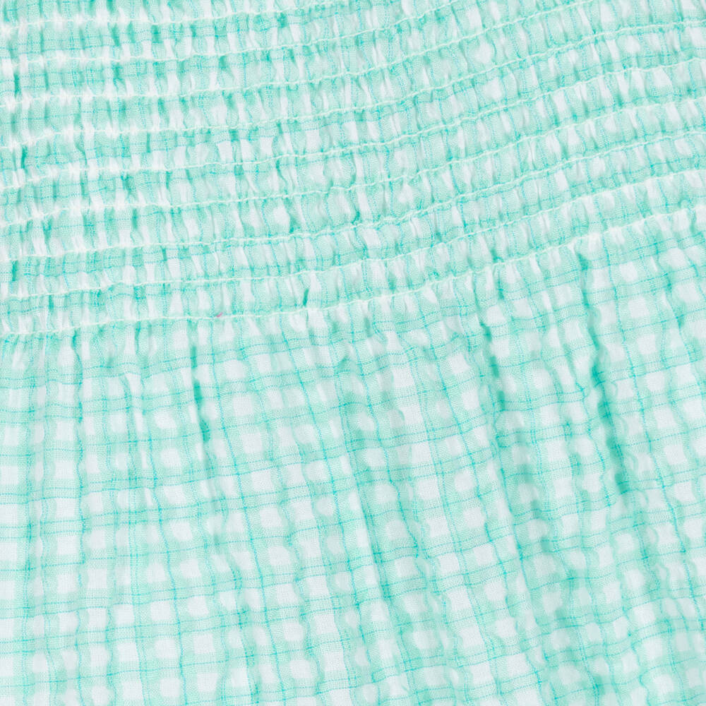 Hatley-Girls Green Gingham Seersucker Dress | Childrensalon Outlet