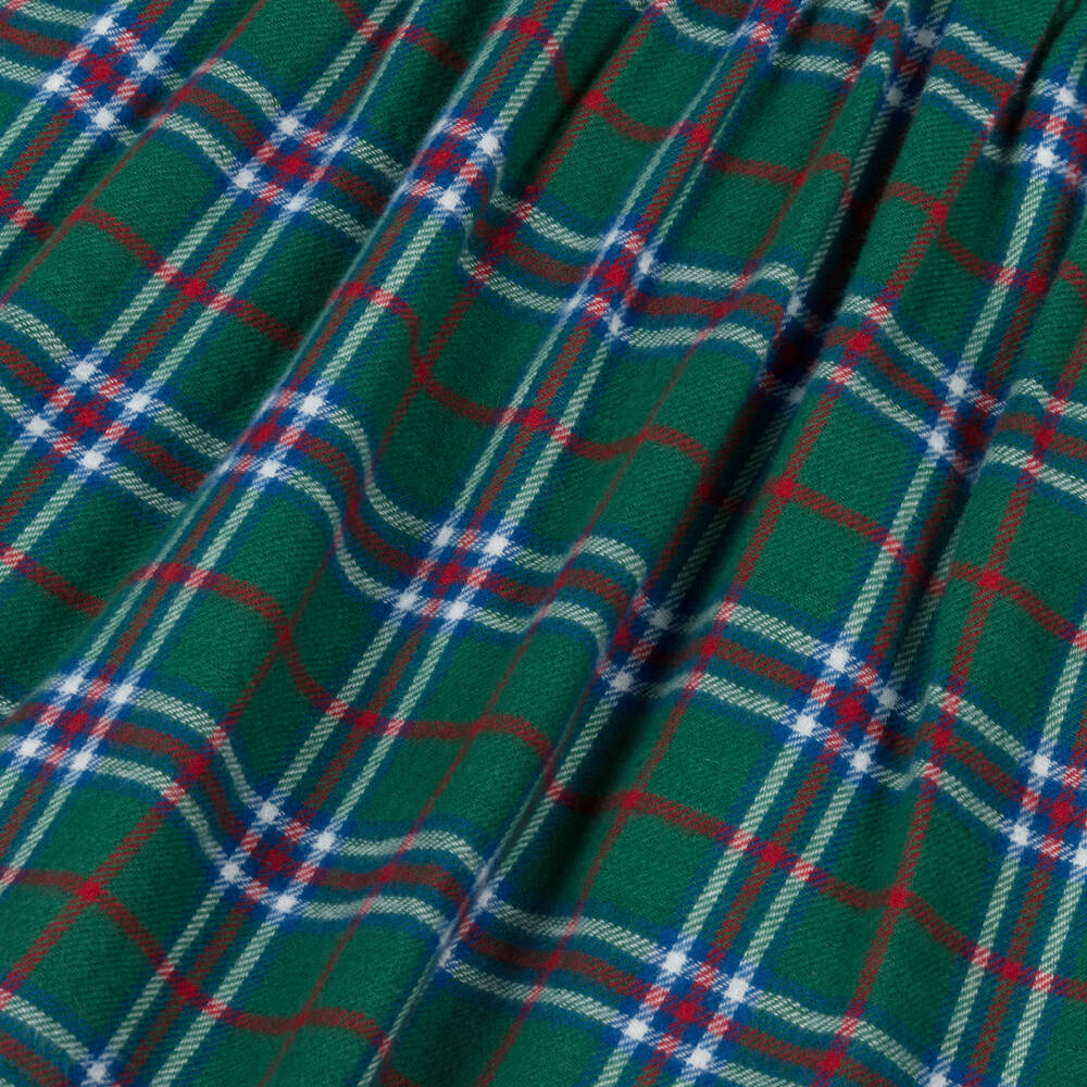 Hatley-Girls Green Tartan Check Brushed Cotton Dress | Childrensalon Outlet