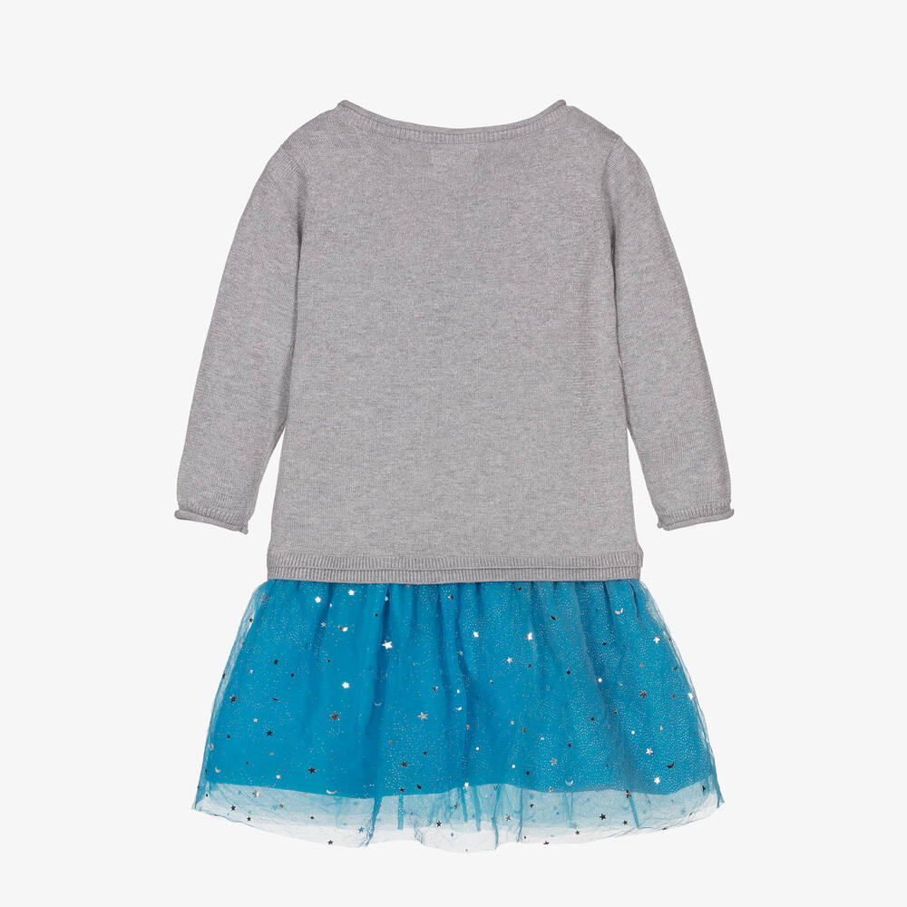 Hatley-Серо-голубое платье с гепардом для девочек | Childrensalon Outlet