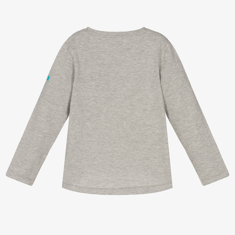 Hatley-Girls Grey Cotton Unicorn Dream Top | Childrensalon Outlet
