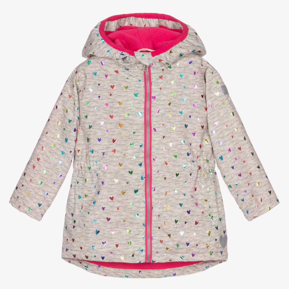 Hatley - Girls Grey Hooded Raincoat | Childrensalon