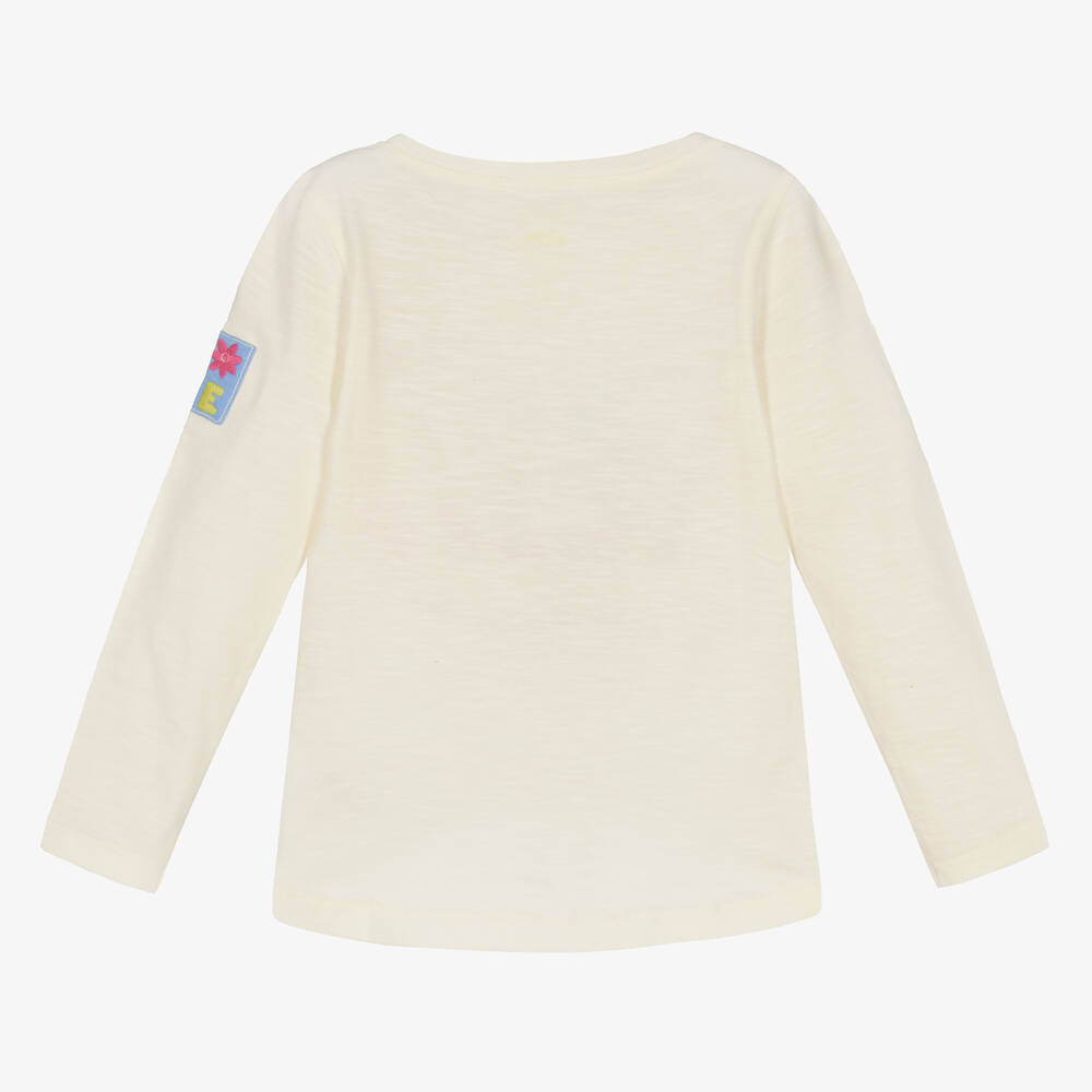 Hatley-توب قطن لون عاجي للبنات | Childrensalon Outlet