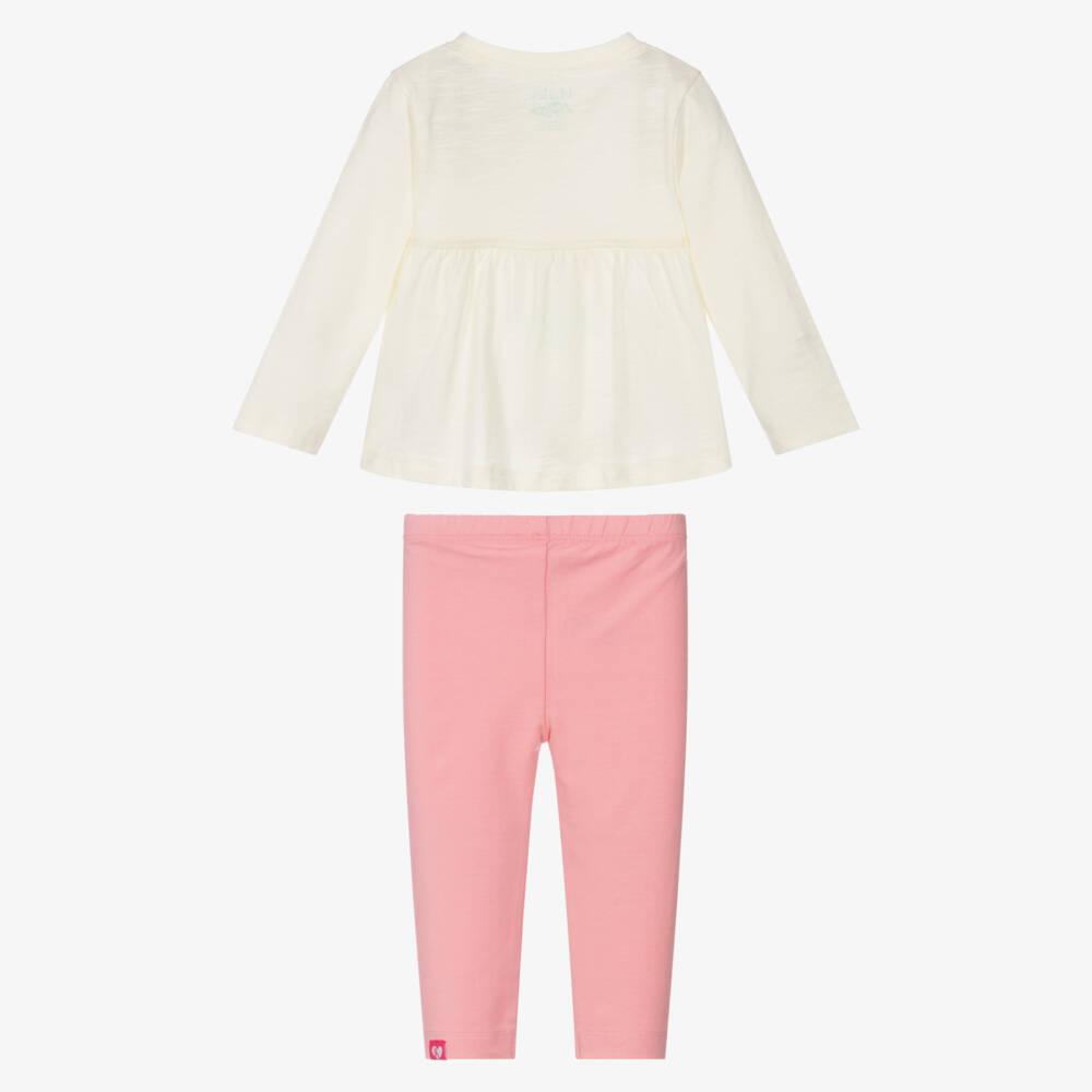Hatley-Кремовый топ с кексом и розовые леггинсы для девочек | Childrensalon Outlet