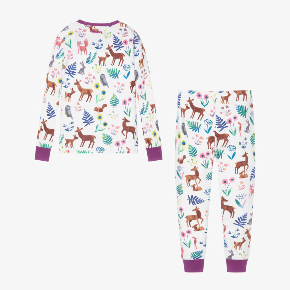 Hatley-Girls Ivory Forest Animal Pyjamas | Childrensalon Outlet
