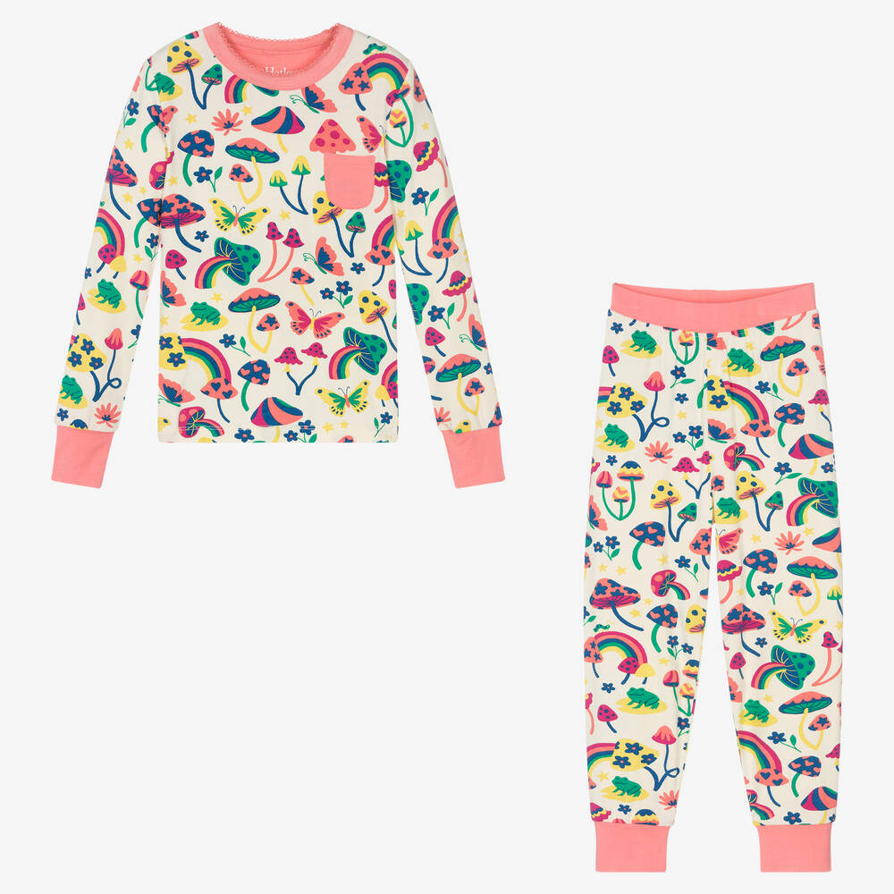 Hatley Girls Ivory Groovy Mushroom Pyjamas