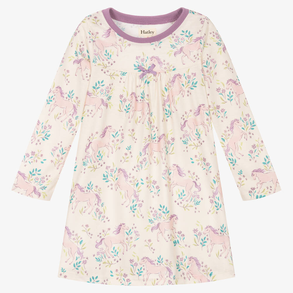 Hatley Long Sleeve Nightdress - Meadow Pony