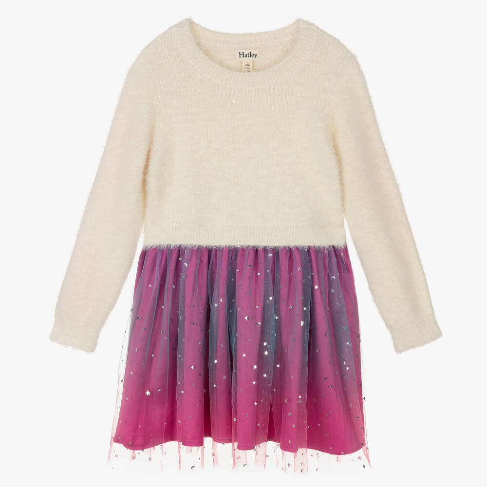 Hatley - Girls Ivory & Pink Layered Dress | Childrensalon