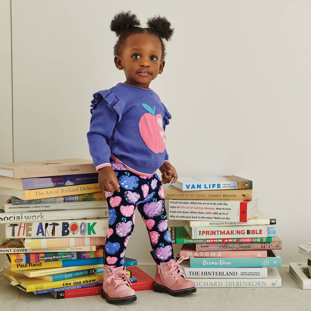 Hatley-كنزة قطن لون أزرق لافندر للبنات | Childrensalon Outlet