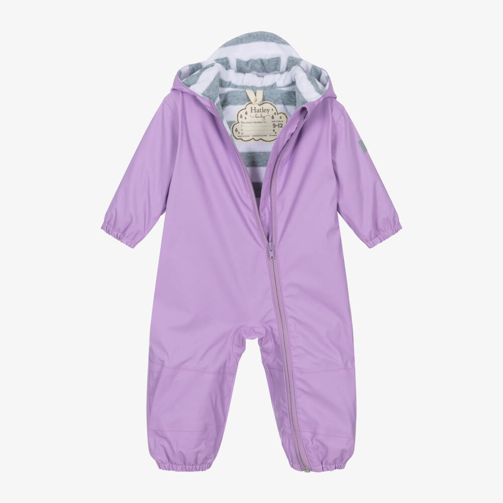 Little Blue House by Hatley-Girls Lilac Waterproof Puddlesuit | Childrensalon Outlet