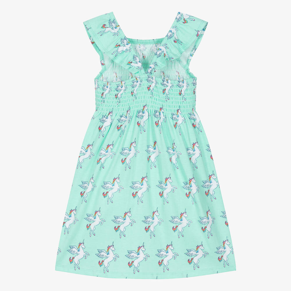 Hatley-فستان قطن لون أخضر نعناعي | Childrensalon Outlet