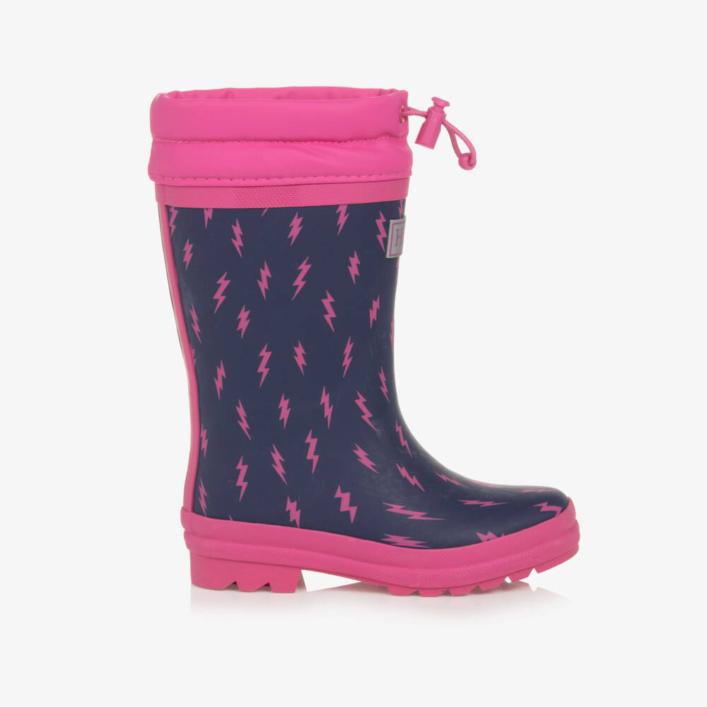 هاتلي-بوت واقي من المطر لون كحلي للبنات | Childrensalon Outlet