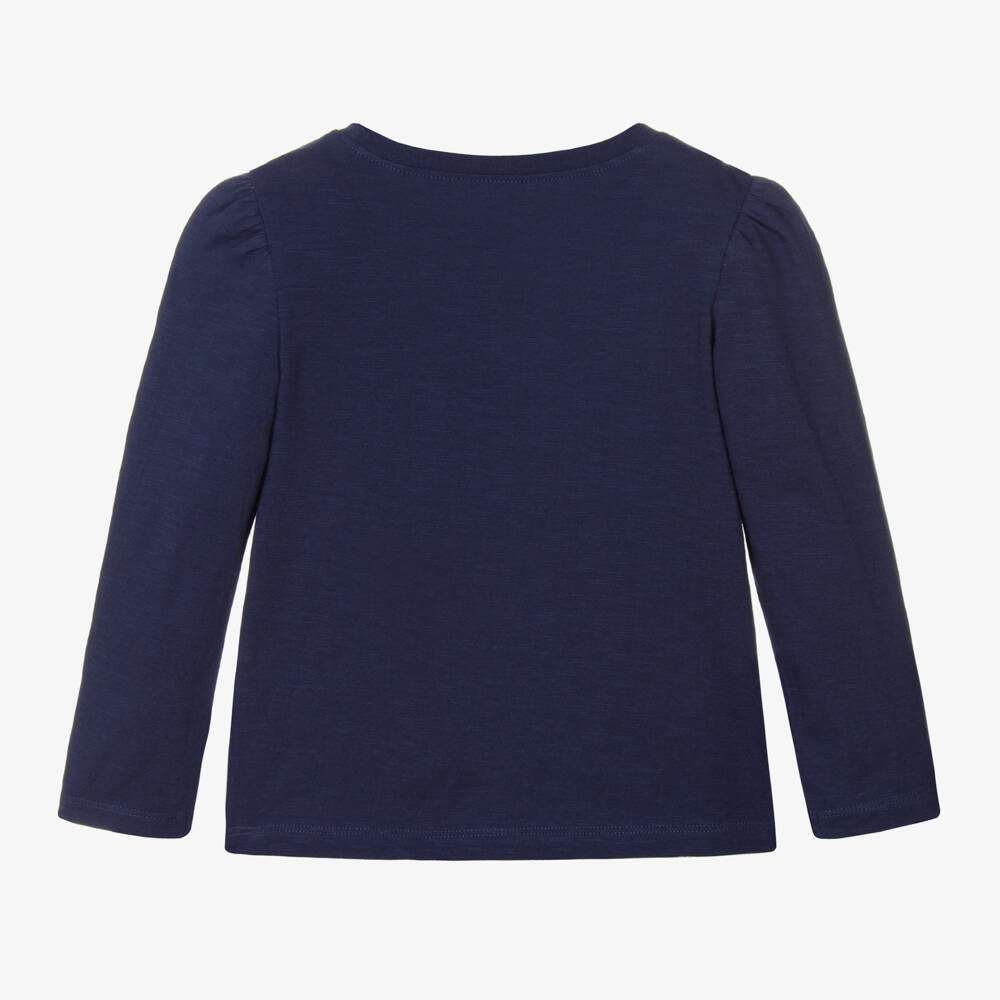 Hatley-Girls Navy Reindeer Tee | Childrensalon Outlet