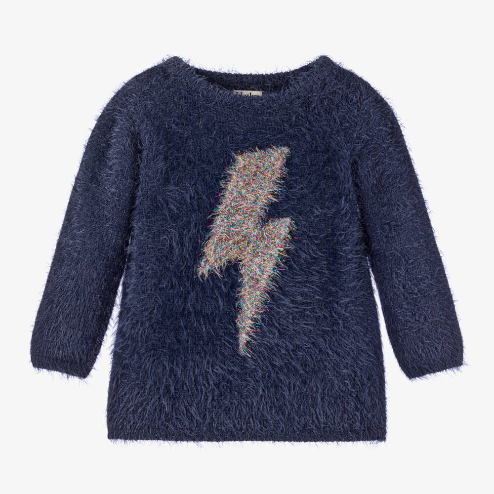 Hatley-Girls Navy Sparkle Knit Sweater | Childrensalon Outlet