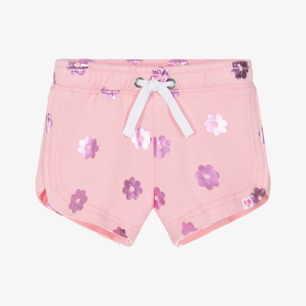 Hatley-Girls Pale Pink Cotton Jersey Shorts | Childrensalon Outlet