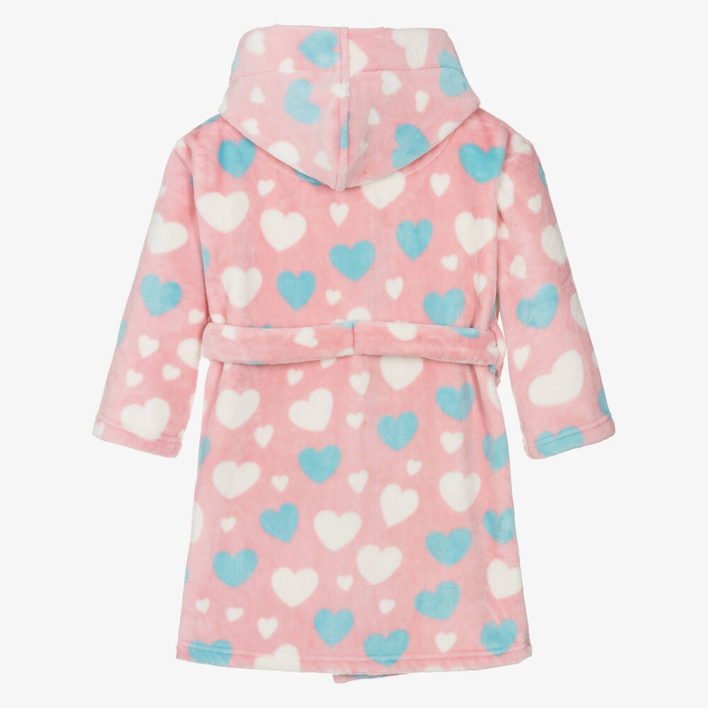 Hatley-Розовый флисовый халат с сердечками для девочек | Childrensalon Outlet