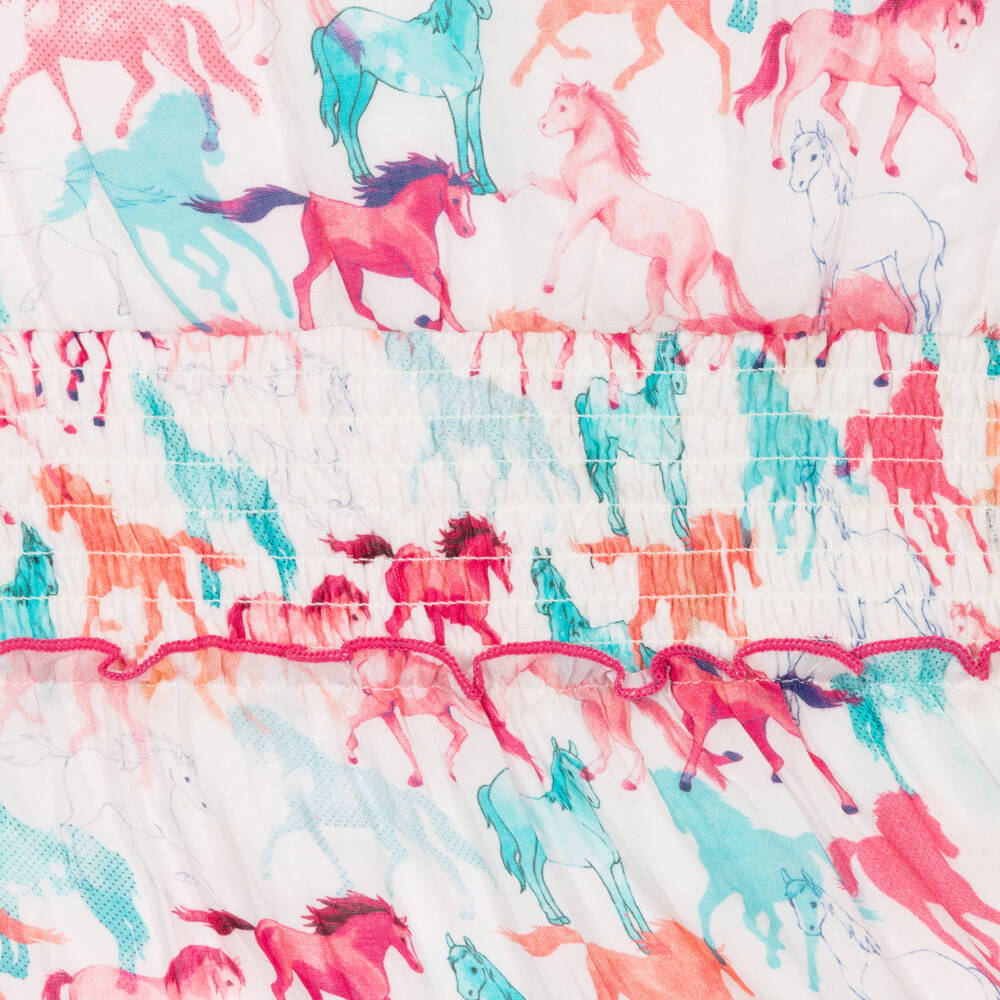 Hatley-فستان بطبعة حصان مودال لون زهري | Childrensalon Outlet