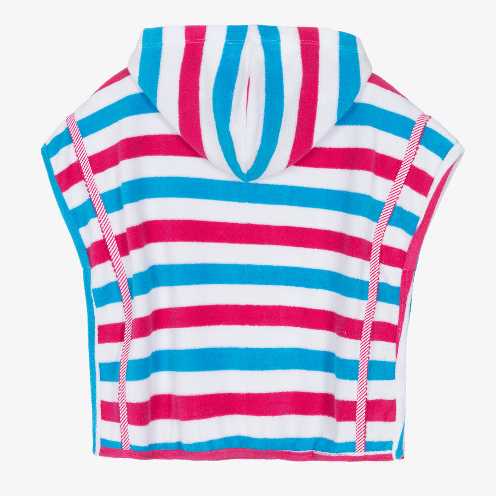 هاتلي-منشفة هودي قطن لون زهري وأزرق للبنات | Childrensalon Outlet