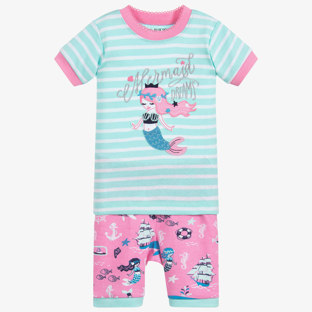 Hatley - Schlafanzug in Blau & Rosa (M) | Childrensalon