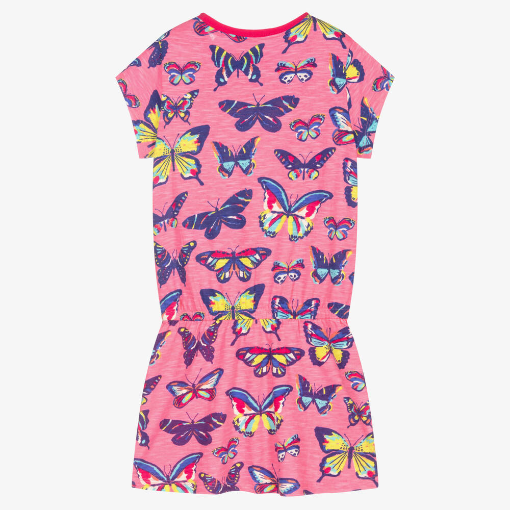 Hatley Girls Pink Butterfly Dress Childrensalon Outlet