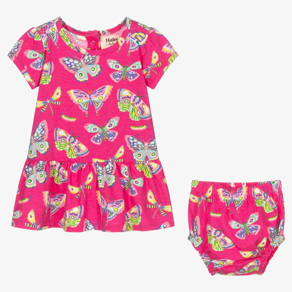 Hatley-Girls Pink Cotton Dress | Childrensalon Outlet
