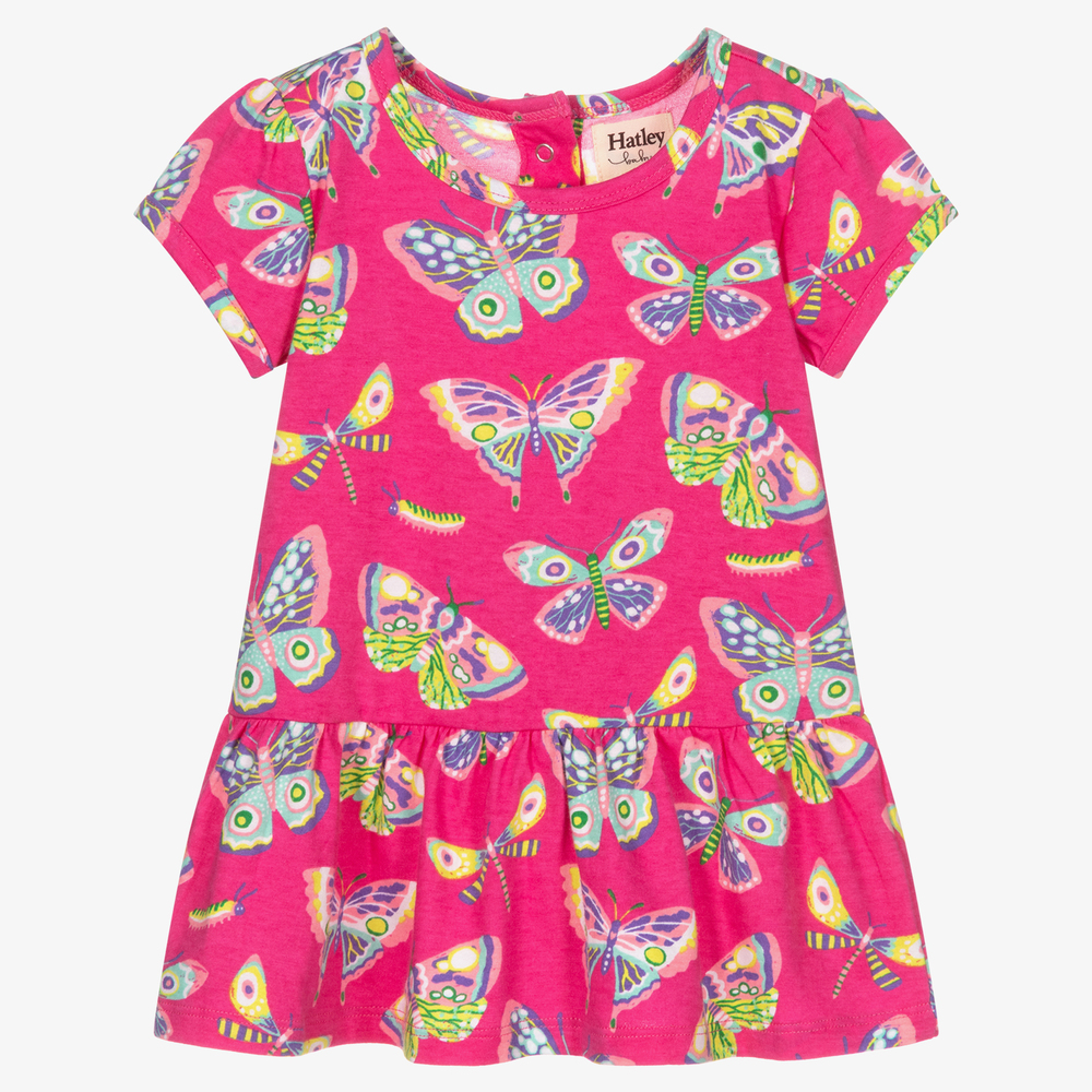 Hatley-Girls Pink Cotton Dress | Childrensalon Outlet