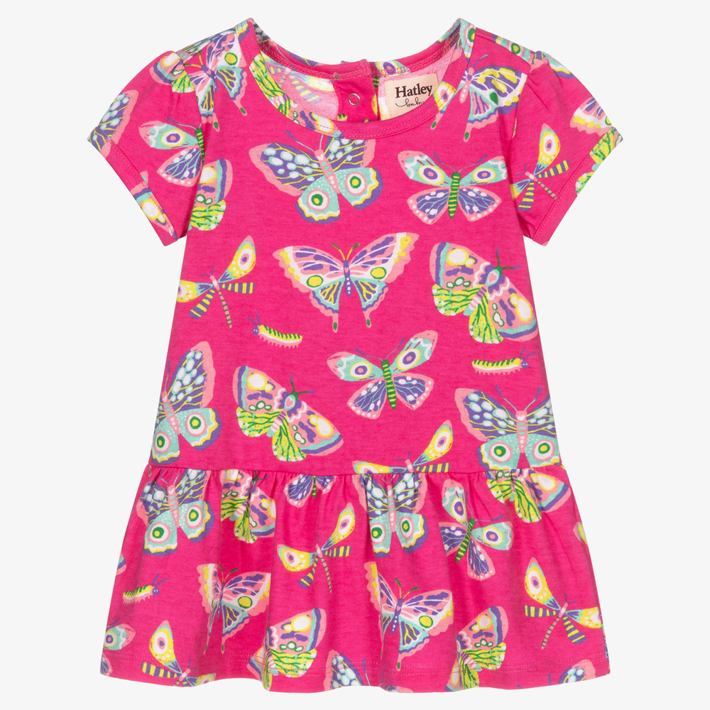 Hatley - Girls Pink Cotton Dress | Childrensalon