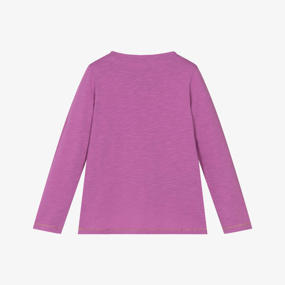 Hatley-Girls Pink Cotton Falling Stars Top | Childrensalon Outlet