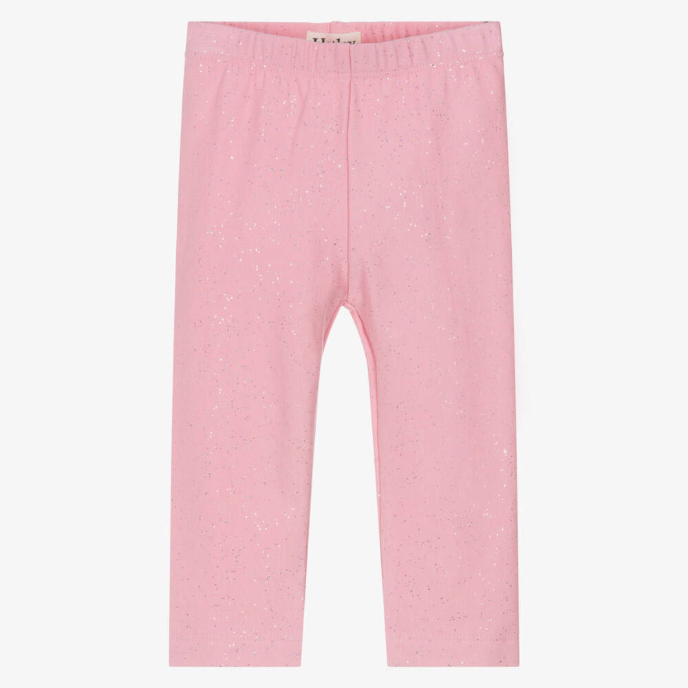 Hatley-Girls Pink Cotton Glitter Leggings | Childrensalon Outlet