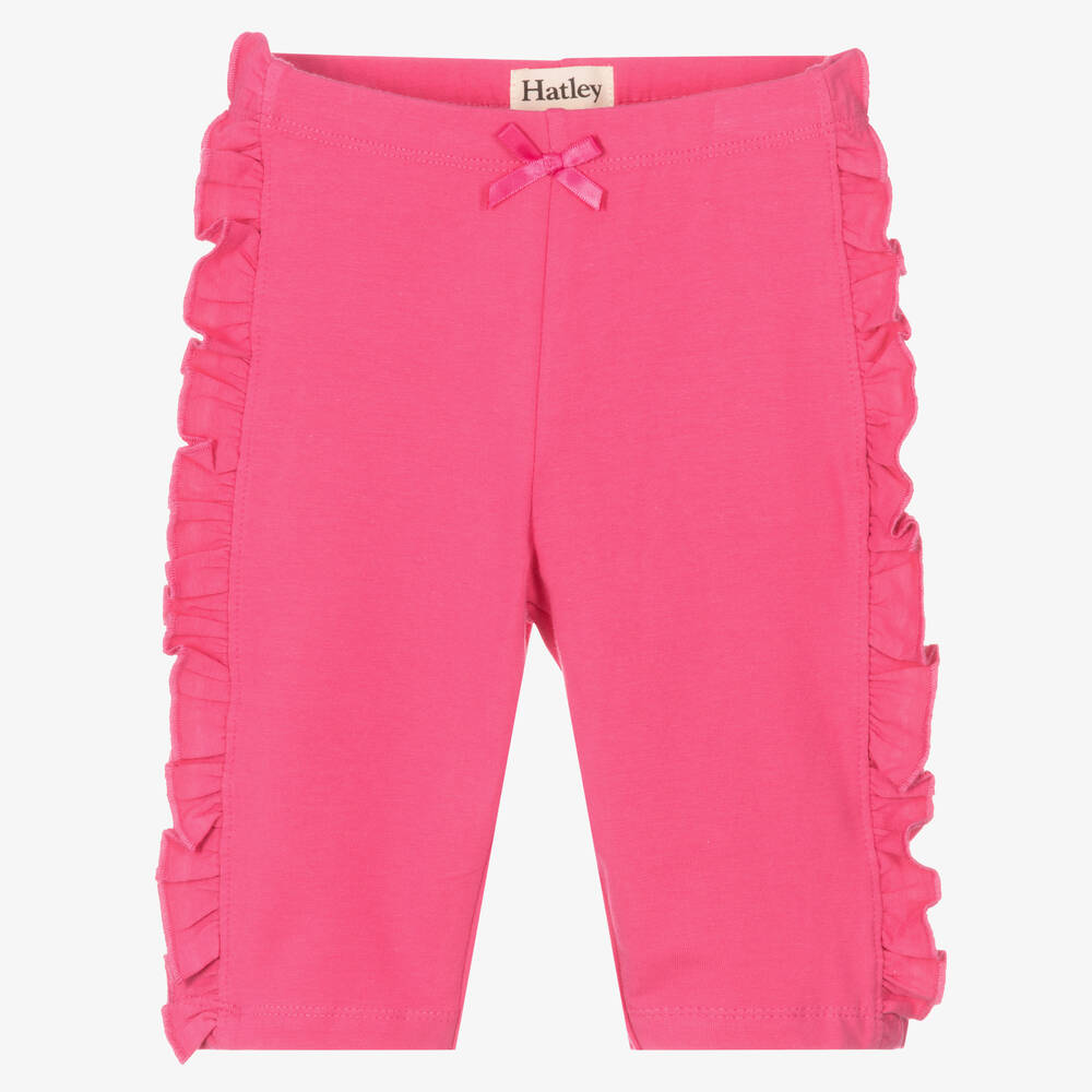 Hatley - Girls Pink Cotton Jersey Shorts | Childrensalon
