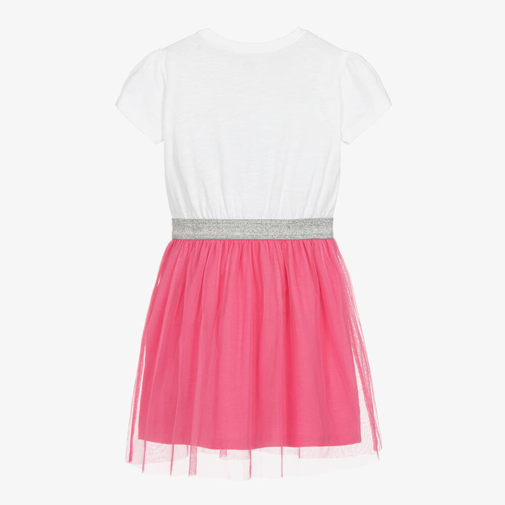 Hatley-Girls Pink Cotton Necklace Print Dress | Childrensalon Outlet