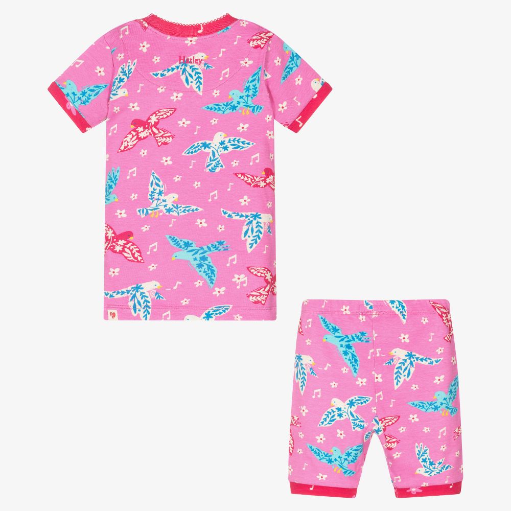 Hatley-Girls Pink Cotton Pyjamas | Childrensalon Outlet