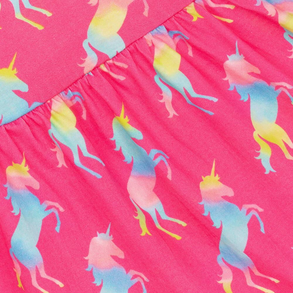Hatley-Girls Pink Cotton Unicorn Dress | Childrensalon Outlet