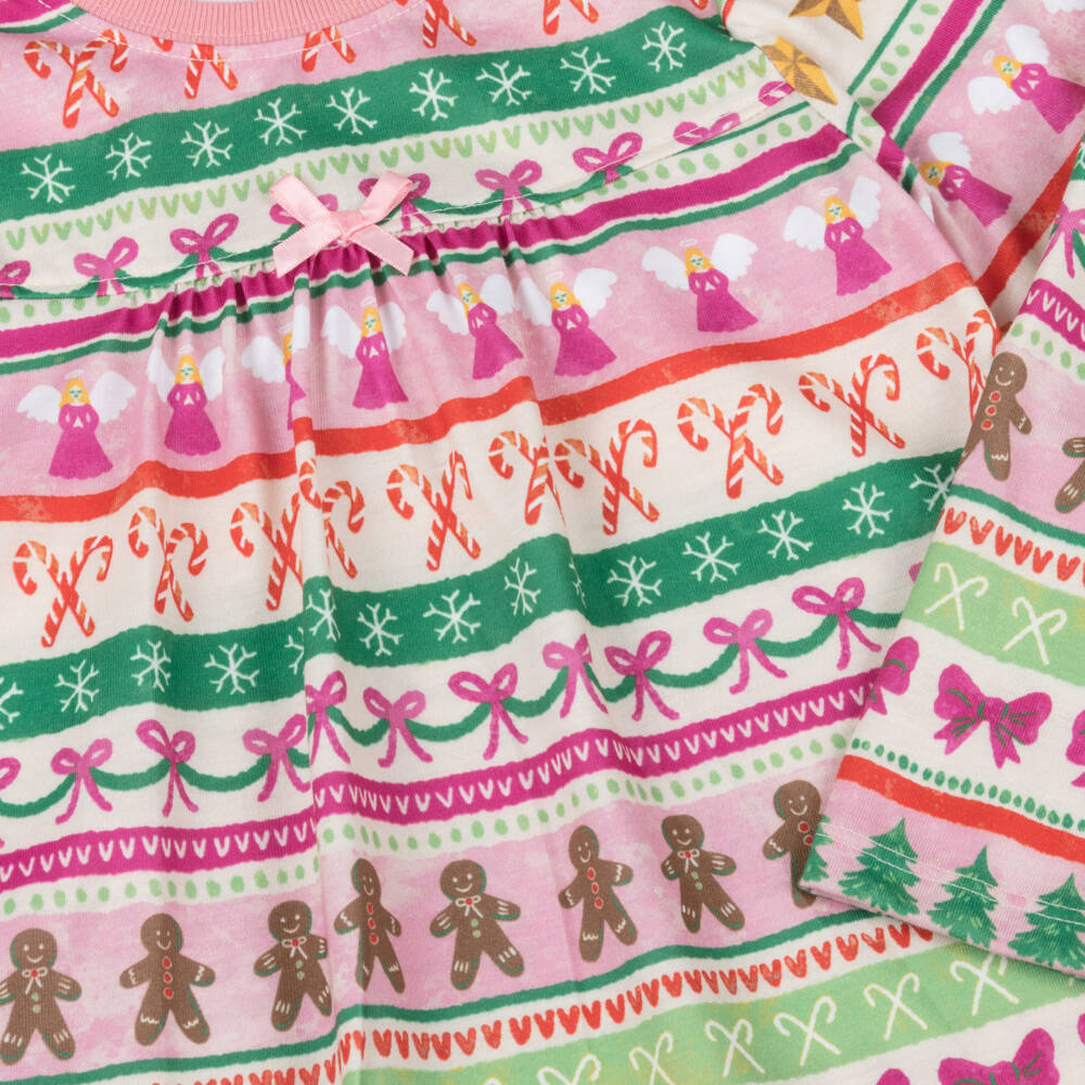 Hatley-Праздничная розовая ночная рубашка Fair Isle для девочек | Childrensalon Outlet