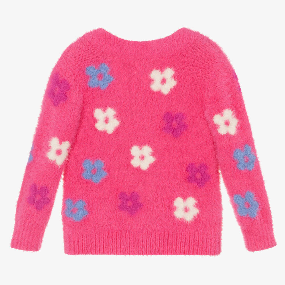 Pink floral cardigan best sale