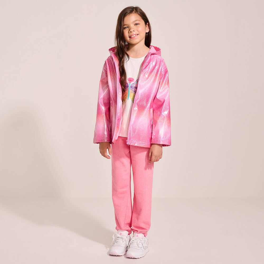 Pink glitter raincoat clearance