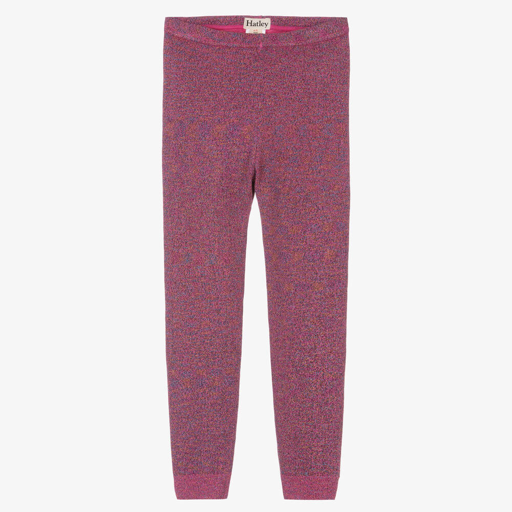 Hatley - Legging rose scintillant en maille | Childrensalon