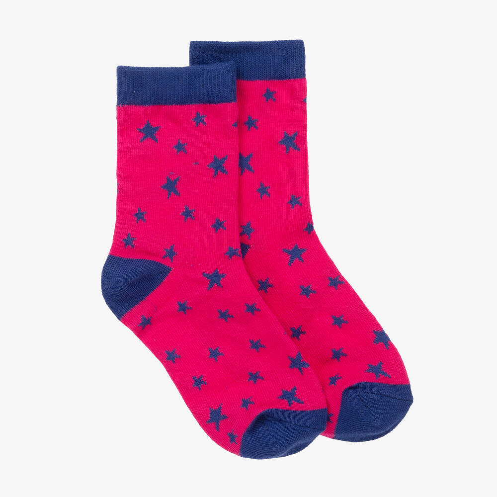 Hatley-Girls Pink Glitter Stars Rain Boots & Socks | Childrensalon Outlet