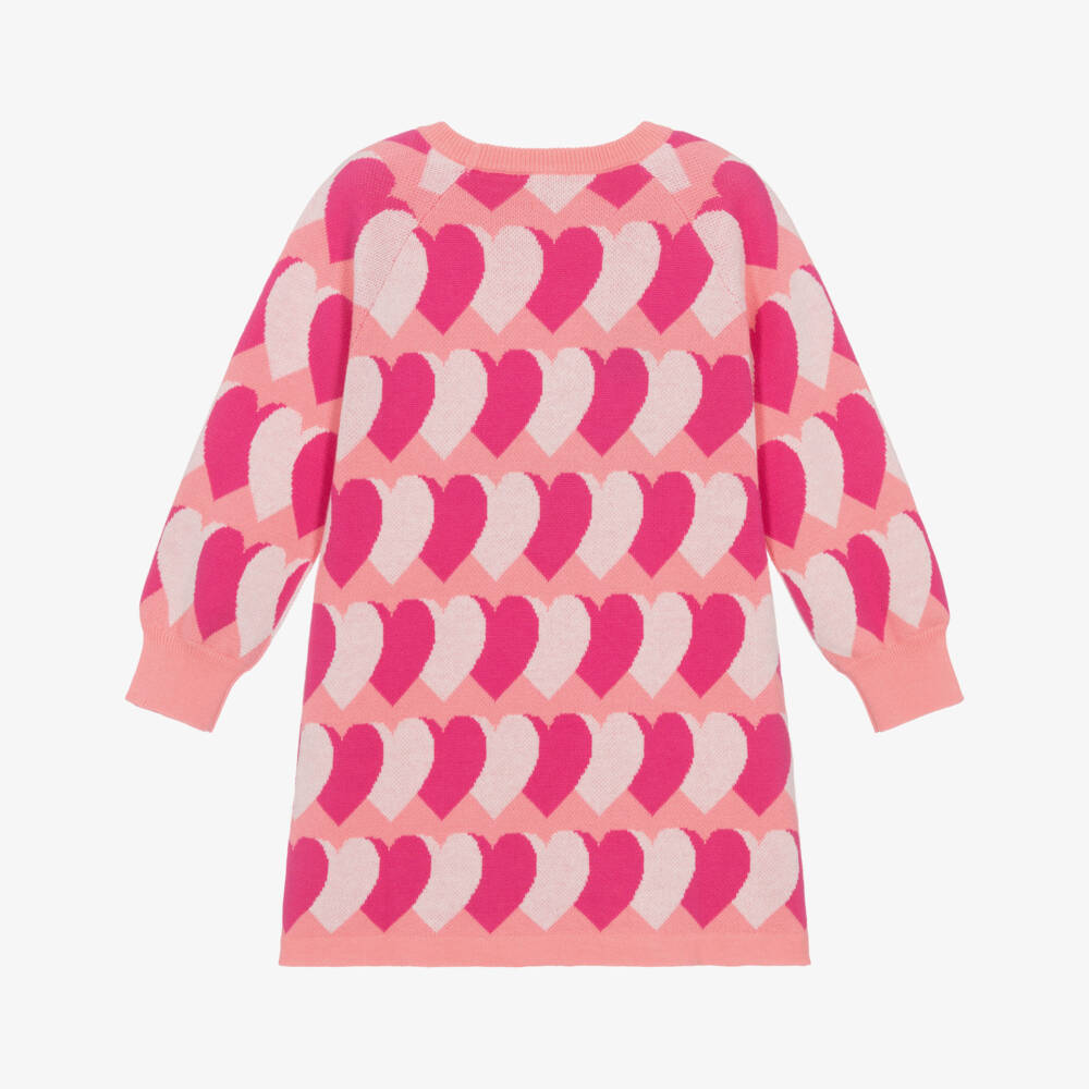 Hatley-Платье-свитер с сердечками розовое для девочек | Childrensalon Outlet