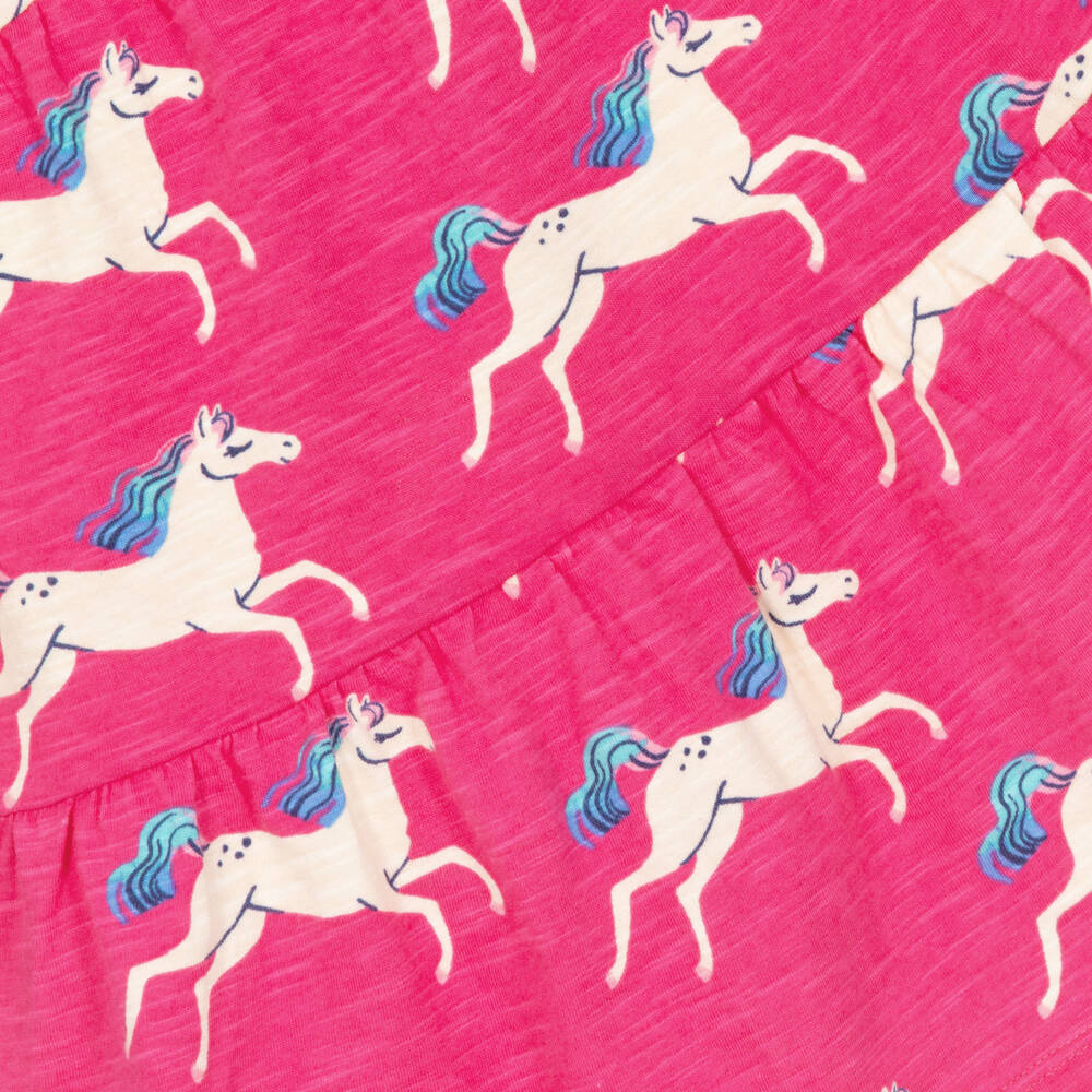 Hatley-Girls Pink Horse Cotton Dress | Childrensalon Outlet
