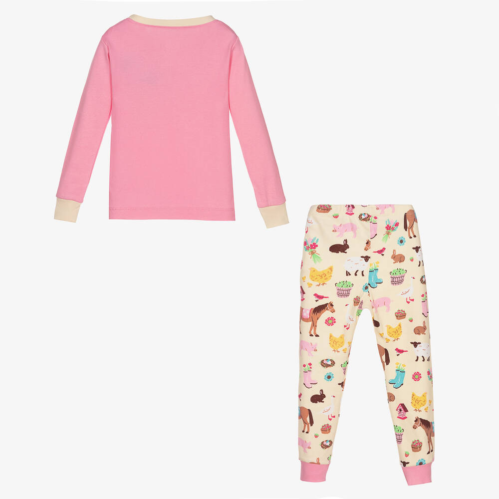 Little Blue House by Hatley Girls Pink Horse Pyjamas
