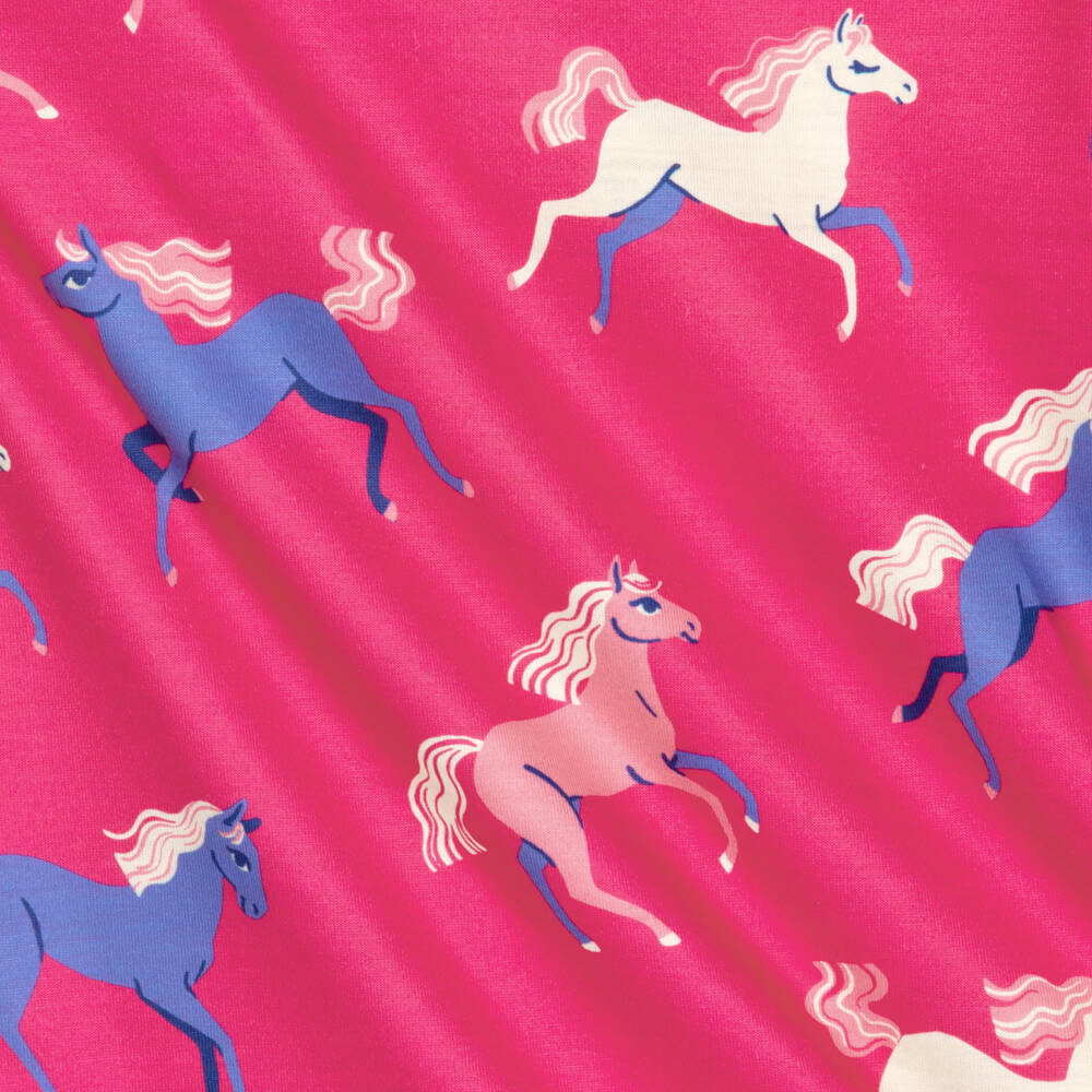 هاتلي-قميص نوم جيرسي لون زهري فوشيا للبنات | Childrensalon Outlet