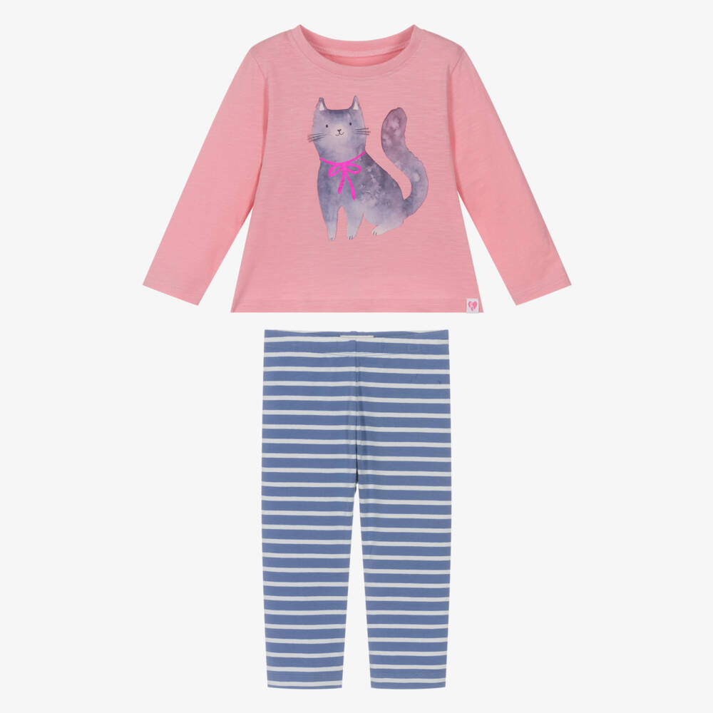 Hatley-Комплект леггинсов с котенком розовый для девочек | Childrensalon Outlet
