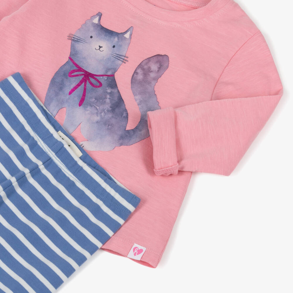 Hatley-Комплект леггинсов с котенком розовый для девочек | Childrensalon Outlet