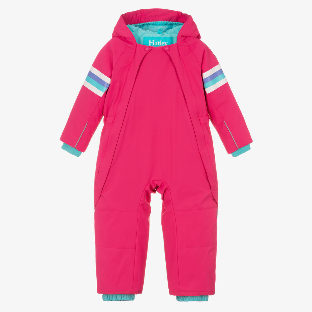 Hatley-Girls Pink Padded Snowsuit | Childrensalon Outlet