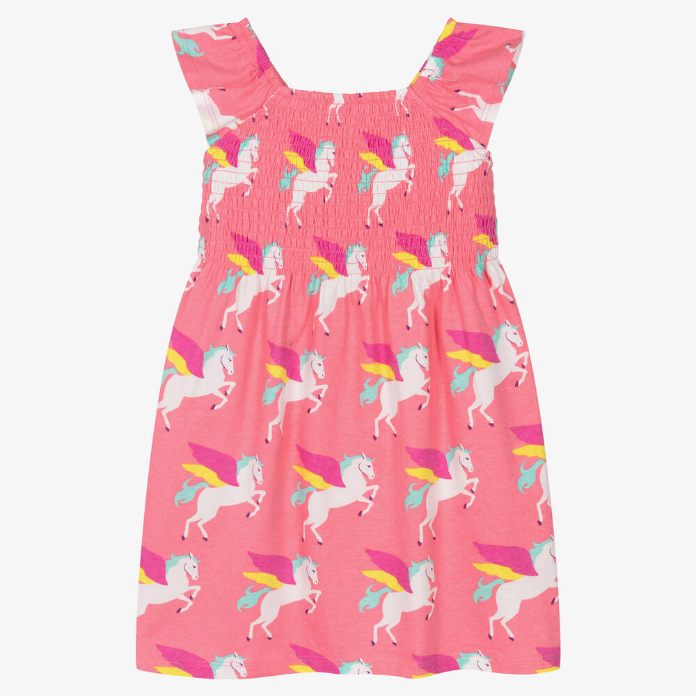 Hatley - Girls Pink Pegasus Smocked Dress | Childrensalon