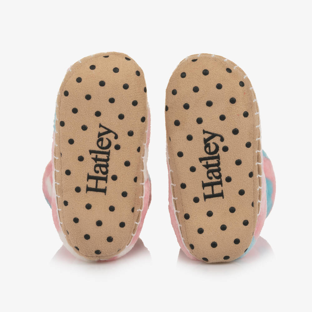 Hatley-Розовые флисовые тапочки с сердечками для девочек | Childrensalon Outlet