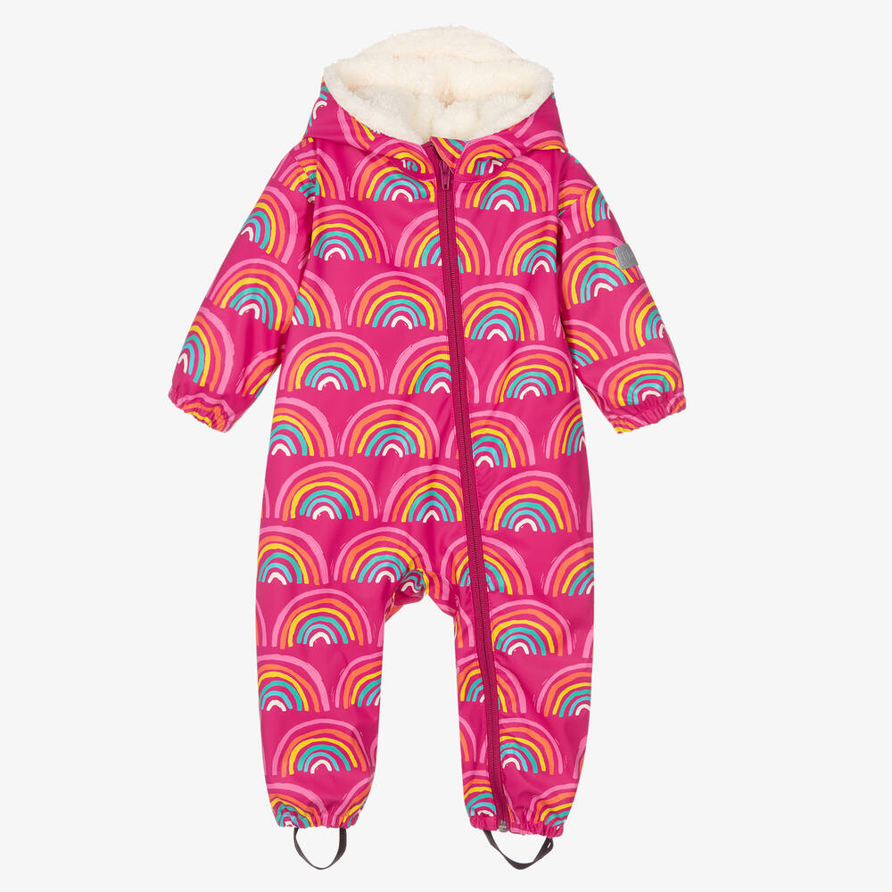 Hatley - Rosa Regenbogen-Regenanzug (M) | Childrensalon